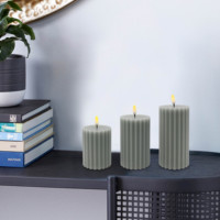 Vente en gros de bougies sans flamme alimentées par pile en cire véritable, pilier décoratif magique bougie à led électrique de mariage