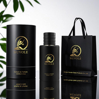 Vente flash Flacon de parfum personnalisé 30ML 50ML Flacon de parfum en verre Dégradé noir Flacon de parfum rond personnalisé avec emballage boîte