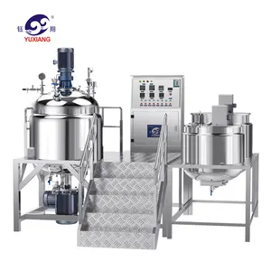 Ointment Making Equipment Cosmetic Cream Production Homogenizer Vacuum Emulsifier Mixer Lotion Mixing Machine With Steam Heating