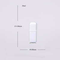 Flacon Airless Plat Personnalisable 30ml pour Cosmétiques, Crème, Fond de Teint Liquide