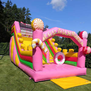 Tobogán Inflable de Arcoíris con Flamencos Fiveflowers, Compre un Castillo Inflable, Parque Infantil Inflable para Fiestas Infantiles de Alquiler - Product Image 4