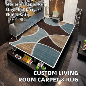 Hotsale Modern Geometric Polyester Machine Made Non-Slip Low Pile Custom Home Living Room <b>Rug</b> - Product Image 2