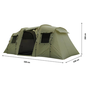 Tenda da campeggio HOSA di grandi dimensioni con tettoia, per 6 persone, tenda da viaggio per esterni, impermeabile, tenda familiare - Product Image 3