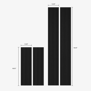 Panneaux acoustiques muraux en bois <span class=keywords><strong>de</strong></span> chêne MDF noir <span class=keywords><strong>de</strong></span> bonne qualité pour <span class=keywords><strong>studio</strong></span> d'enregistrement |   Panneaux muraux insonorisés pour salon - Product Image 2