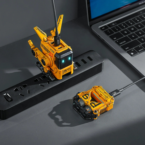 Cargador Rápido GravaStar Alpha65 GaN de 65W, Cargador de Pared USB C con Diseño de Robot Mecha, Adaptador de Corriente de 3 Puertos (2C+1A) para <span class=keywords><strong>MacBook</strong></span>, iPhone, iPad - Product Image 6