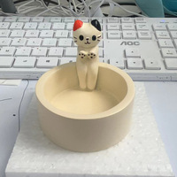 Support de bougie chat de dessin animé, décoration d'intérieur mignonne et personnalisée, nouveaux articles de gros, petits articles de bureau blancs sur mesure