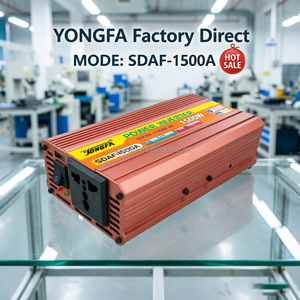 Convertisseur solaire pour voiture YONGFA à onde sinusoïdale modifiée simple, <span class=keywords><strong>12V</strong></span> DC vers 220V AC, 1500W, efficacité 90%, avec protection contre l'inversion <span class=keywords><strong>de</strong></span> <span class=keywords><strong>polarité</strong></span> - Product Image 2