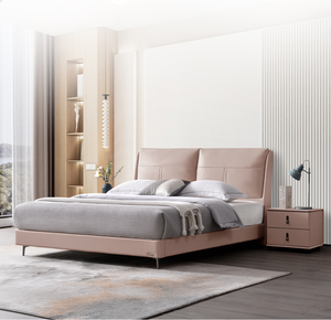 Letto in Pelle Leggero di Lusso - Camera da Letto Principale - Camera da Letto Secondaria - Letto Matrimoniale - Letto di Alta Gamma Stile Bream - Product Image 1