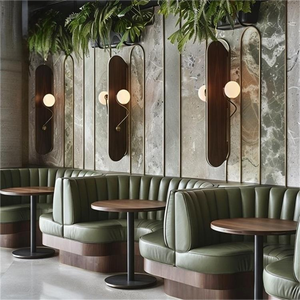 Meestverkochte Zuid-Amerikaanse restaurantmeubelen, leren restauranttafel en -stoelen, cafémeubilair - Product Image 2