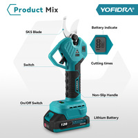 Sécateur électrique sans fil YOFIDRA 30 mm, ciseaux électriques pour la taille des arbres fruitiers, des arbustes et des branches, compatible avec batterie 18 V