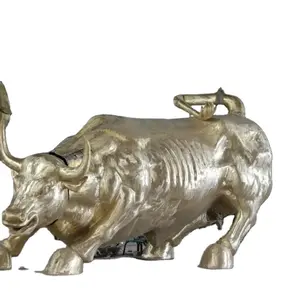 Personalizado moderno bronce cobre animal ox escultura