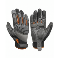 Gants de travail mécaniques robustes en microfibre avec protection anti-choc TPR, paume antidérapante en PU, rembourrage EVA, dos respirant en tricot et sangle de traction.