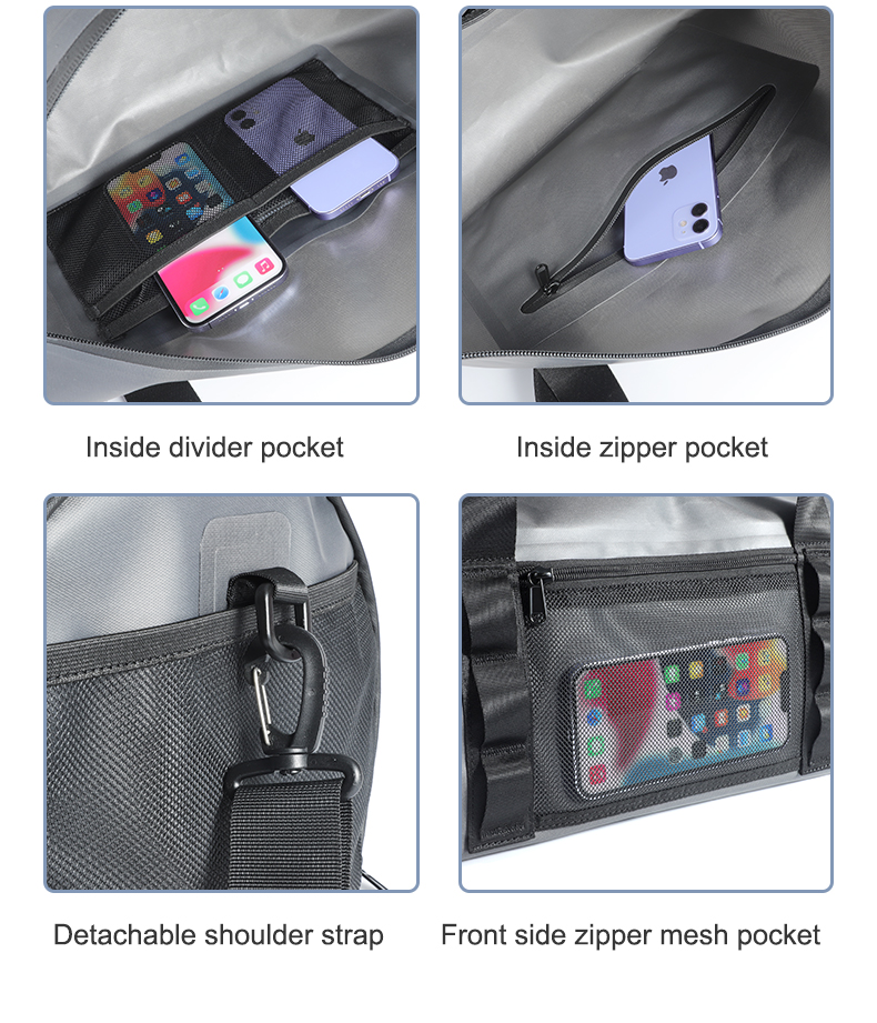 Custom LOGO TPU Travel Wash Bag Waterproof Duffle Dry Bag for Hiking Fitness Camping
