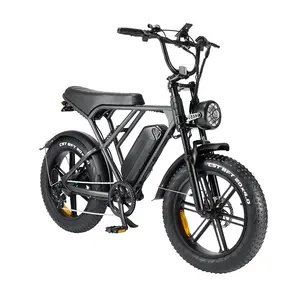 Ouxi V8 H9 Electric Fat Tire Bike 20" X 4.0" 750W With Hydraulic Brake 48V Powerful E-Bike From EU US Warehouse