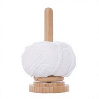 Support de fil en bois élégant pour la maison, support de bobine de fil tressé, enrouleur de fil rotatif de table, accessoire de kit de couture
