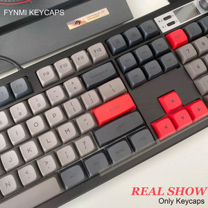 <span class=keywords><strong>DOLCH</strong></span> Fynmi ISO ANSI diseño XDA perfil Keycaps 9,0mm alto negro gris rojo PBT tinte sublimación Keycaps para teclado mecánico - Product Image 5