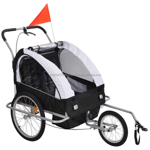 Remorque de vélo pour bébé en tissu imperméable avec cadre en aluminium pliable portable d'une capacité de 40kg pour le transport des enfants et des chiens, meilleure vente - Product Image 4