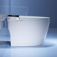 WC Intelligent Électrique en Céramique Monobloc pour Hôtels, Monté au Sol, avec Fonction Bidet Intégré
