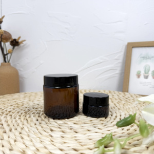 Contenedor de tarro de vidrio a prueba de niños cuadrado blanco negro de 5ml con tapa CR - Product Image 4