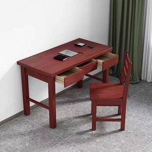 Solid Wood <b>Office</b> <b>Desk</b> Barracks <b>Desk</b> <b>With</b> <b>Drawers</b> Study Table Workbench For Home <b>Office</b> Use - Product Image 2