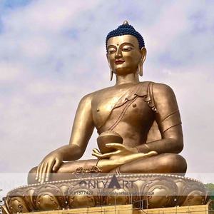 Scultura Moderna Arte Religiosa Modello di Scultura a Grandezza naturale di Bronzo Oro Thai Statua di <span class=keywords><strong>Buddha</strong></span> - Product Image 5