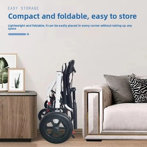 Cross-Border Portable Foldable Aluminum Alloy Wheelchair for Elderly Airplane Mobility Accessible Outdoor Handicapped Scooter - Product Image 3
