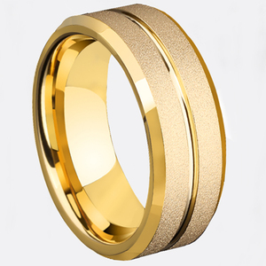 <span class=keywords><strong>Bague</strong></span> d'<span class=keywords><strong>alliance</strong></span> vintage <span class=keywords><strong>en</strong></span> carbure de tungstène plaqué <span class=keywords><strong>or</strong></span> 18 carats pour homme, idéale pour les fiançailles - Vente <span class=keywords><strong>en</strong></span> gros par Cheng Jewelers - Product Image 2