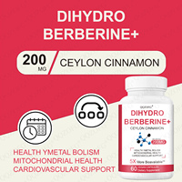 Vente en gros OEM : Dihydroberbérine 200mg avec cannelle de Ceylan, capsules végétaliennes pour la santé cardiovasculaire et métabolique, 60 unités