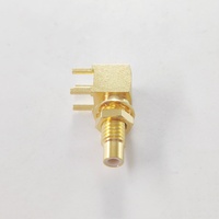 Connecteur coaxial RF SMC mâle à angle droit pour montage sur circuit imprimé