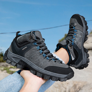 Zapatos de Senderismo para Hombre, Impermeables, de Invierno, Corte Medio, Parte Superior Sintética, Suela de Goma, Entresuela de EVA, Punta Cerrada, Transpirables, Antideslizantes - Product Image 4