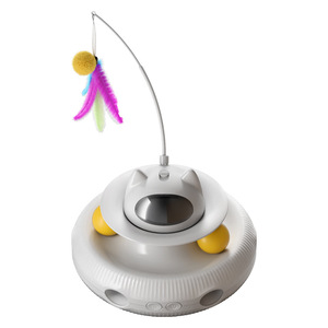 New electric cat toy with laser cat teaser, feather stick, automatic cat spinner, cat self-entertainment toy, in stock. - Product Image 5