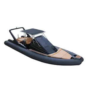 Zhenbo luxury yacht 32ft 9.6m inflatable rib boat 960 fishing fiberglass rib 960 with bedroom and washing room