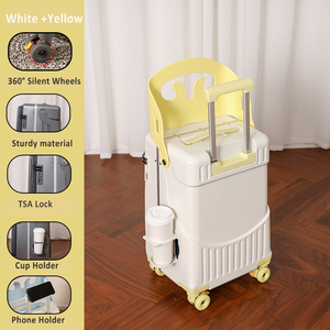 Bagages de voyage en famille Easy-Ride-on Bagages de voyage Bagages assis avec dossier de siège Cabine Bagage  TSA Lock Valise - Product Image 5