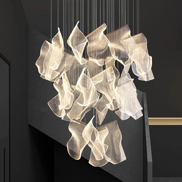 Индивидуальное украшение интерьера, большая люстра, подвесной светильник, Потолочная светодиодная Люстра для отеля, виллы, Современная