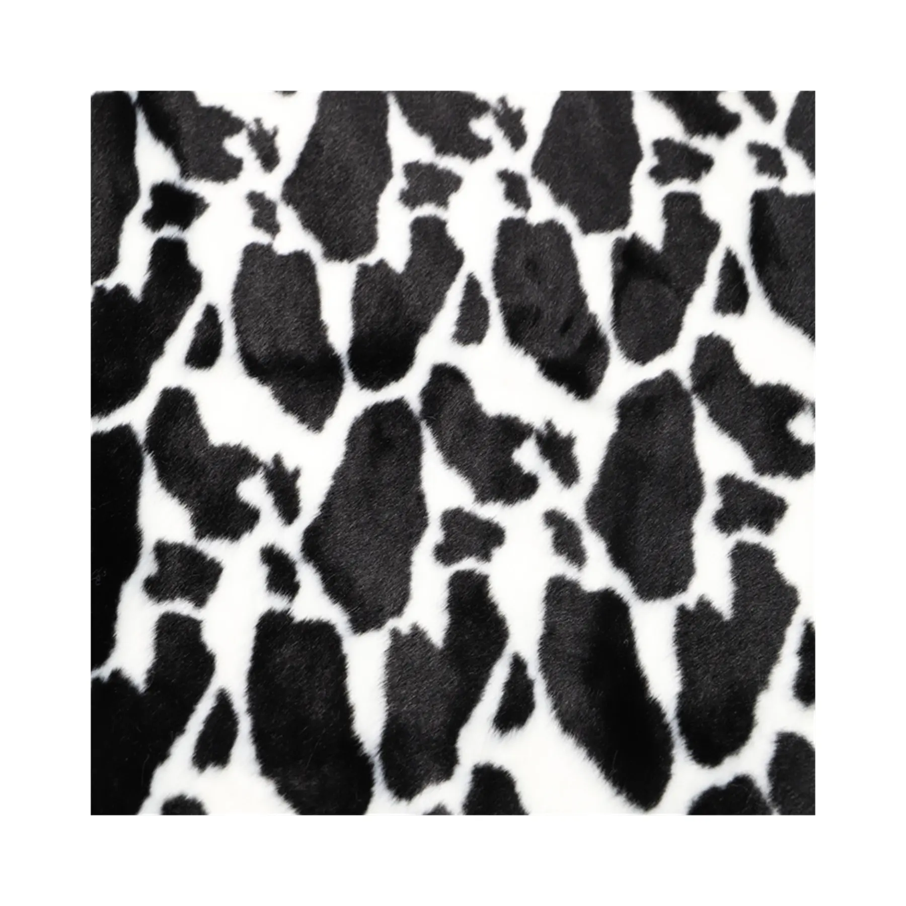 Latest Design Black And White Animal Stripe High Quality 100% Polyester Soft Plush Fabric For Furniture Car Bag Garment