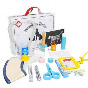 Juguete de médico de juego de rol <span class=keywords><strong>para</strong></span> niños Unisex más vendido, nuevo veterinario de madera con <span class=keywords><strong>seguro</strong></span> médico <span class=keywords><strong>para</strong></span> <span class=keywords><strong>mascotas</strong></span>, juguetes educativos <span class=keywords><strong>para</strong></span> niños que aprenden - Product Image 1