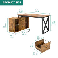 AJUNION Bureau d'ordinateur de jeu moderne en forme de L avec prises de courant Étagères en verre réglables Table de jeu Escritorio Gamer