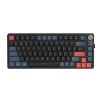 Avec écran Bouton de volume remplaçable à chaud RGB Tri Mode sans fil + filaire + BT Gaming clavier mécanique rechargeable