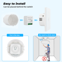 Module de commutation WiFi miniature Tuya 16A DIY, module de relais d'automatisation de la maison intelligente à 2 voies, fonctionne avec l'application Smart Life, Alexa, Google Home