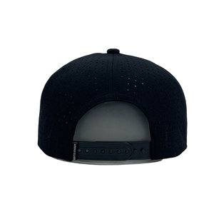 قبعة بيسبول عالية الجودة مخصصة بشعار مطرز، قبعة بيسبول للجنسين بخمسة ألواح مع شبكة تنفس مقطوعة بالليزر - Product Image 3