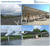 Supports de montage en acier galvanisé pour carport solaire, poteaux de support pour système d'énergie solaire