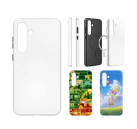Coque de téléphone personnalisée 2-en-1 en TPU avec logo, magnétique et à sublimation 3D, écologique, la plus vendue en 2026 pour S24