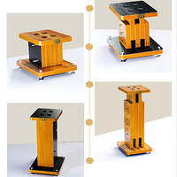 Supports d'enceintes réglables en MDF, socle d'enceintes à isolation antichoc, double finition pour enceintes HiFi et enceintes de monitoring