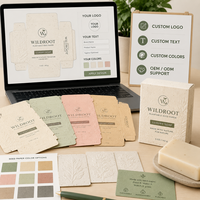Boîte d'emballage cosmétique en carton mat, matériaux recyclés, motif branche végétale en feuille d'or, impression personnalisée, fermeture magnétique pour