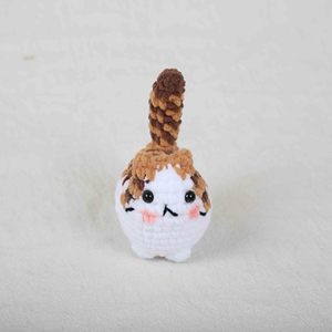 Mini Cute Crochet Cat Keychain Gift for Cat Lovers Handmade Stuffed Kitten Key Chain Charm Backpack <strong>Bag</strong> Yarn Knitted Cat Keyring - Product Image 2