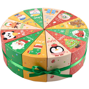 Scatole per Dolci Festivi <span class=keywords><strong>Stagionali</strong></span>, 12 Pezzi, Confezioni Regalo a Forma di Fetta di Torta per Regali Natalizi e Presentazioni al Dettaglio - Product Image 5