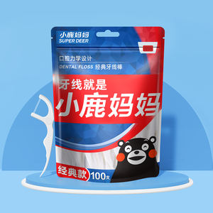 Pacchetto familiare di collaborazione Kumamon con logo privato con filo interdentale da 100 pz/pacco - Product Image 1