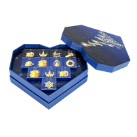 Boîte de rangement pour bijoux de luxe personnalisée, boîte de calendrier de l'avent, boîte cadeau de Noël, laminage mat, emballage en papier recyclable, 12 jours