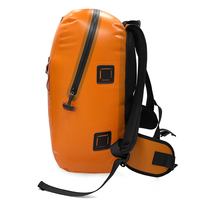 Sac à dos de voyage étanche et hermétique personnalisé pour l'extérieur, fermeture éclair, capacité de 60 L, bandoulière arquée pour la plongée, la randonnée, le camping, le kayak