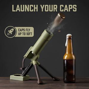 Nouveauté d'usine : Ouvre-bouteille de bière style mortier, lanceur de capsules amusant pour fêtes, barbecues et ouverture de boissons - Product Image 2